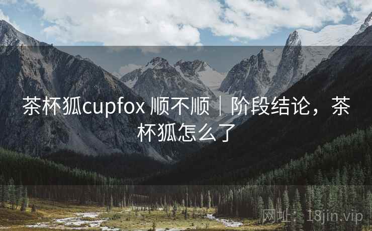 茶杯狐cupfox 顺不顺｜阶段结论，茶杯狐怎么了